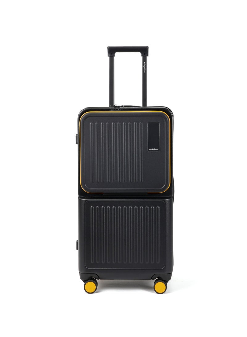 Mokobara The Transit Trunk - Polycarbonate Material | Crypto Sunray, Black - Image 1