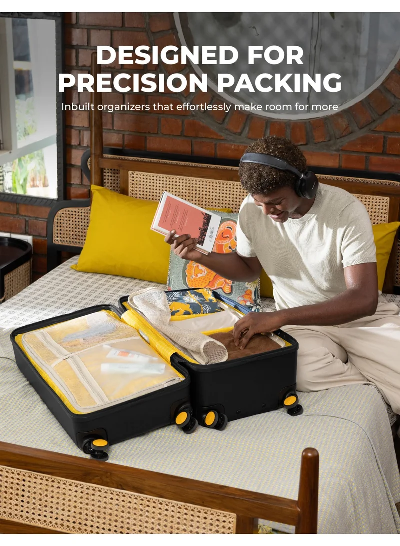 Mokobara The Transit Trunk - Polycarbonate Material | Crypto Sunray, Black