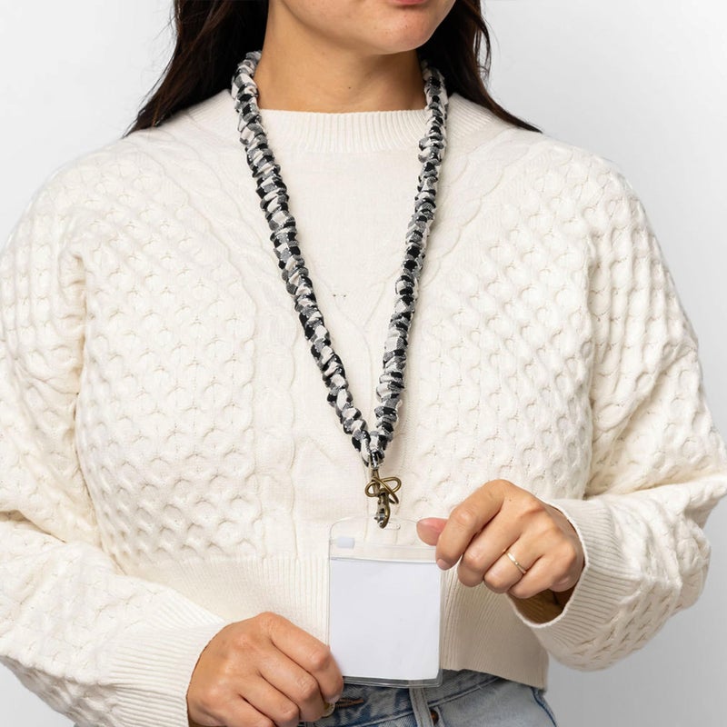 ANDI Neck Lanyard For Women - Scrunchie Cute Lanyard for Keys, Id Card Holder, Wallet - Aesthetic Long Lanyard (Buffalo Check) - Image 2