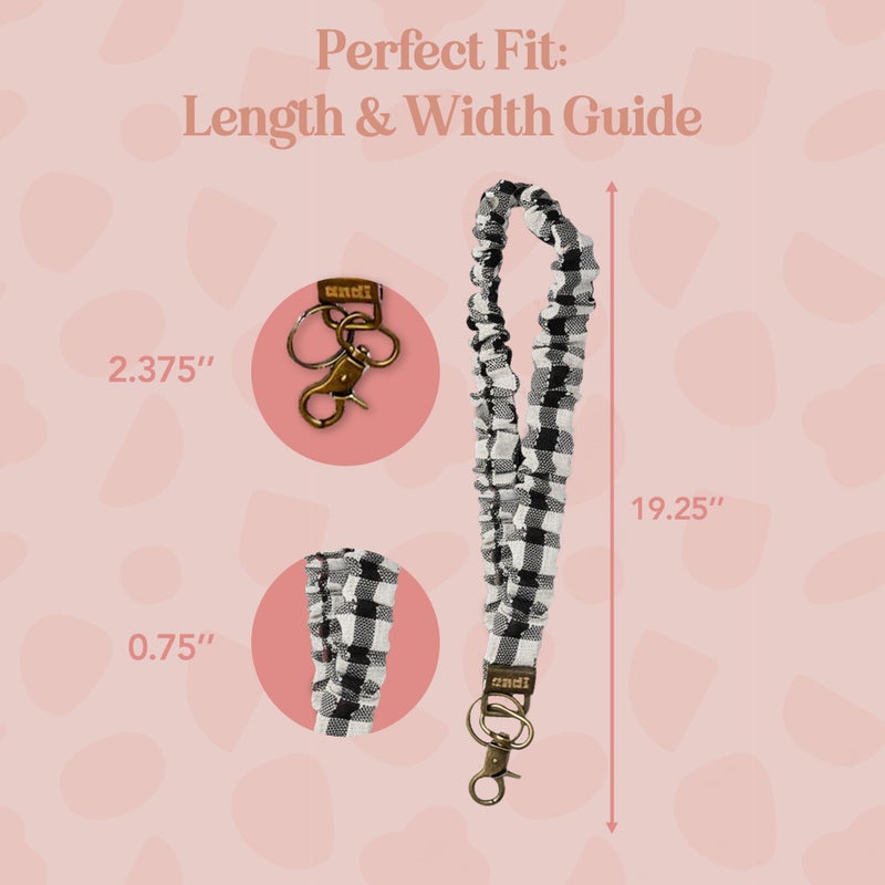 ANDI Neck Lanyard For Women - Scrunchie Cute Lanyard for Keys, Id Card Holder, Wallet - Aesthetic Long Lanyard (Buffalo Check) - Image 4