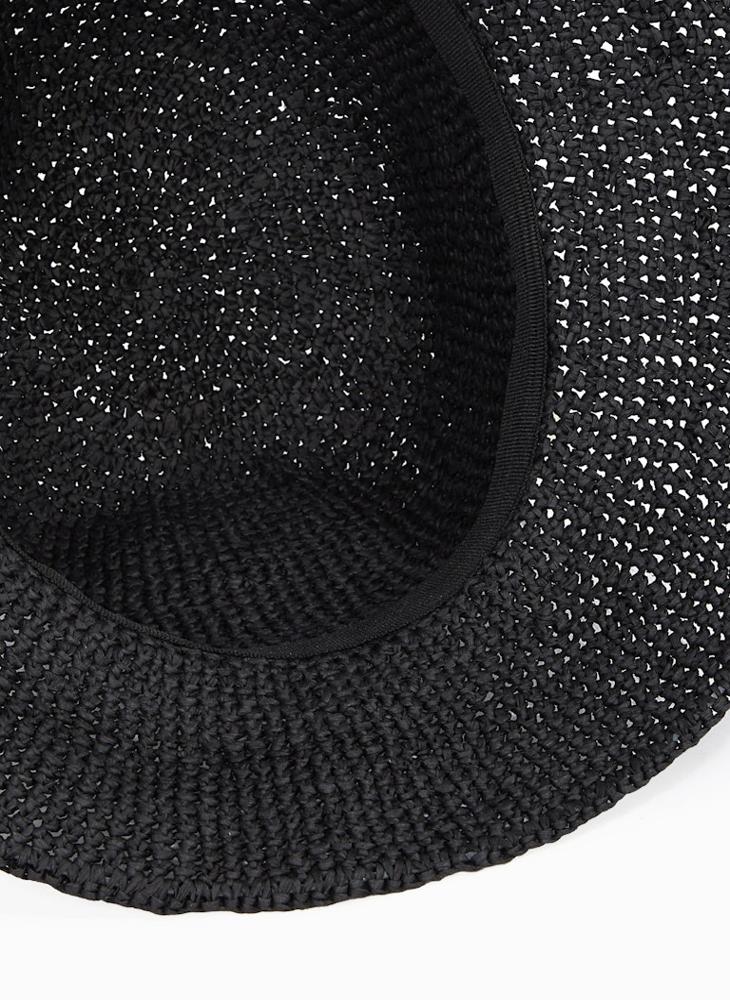 CALVIN KLEIN Wide Brim Straw Bucket Hat  - Image 3