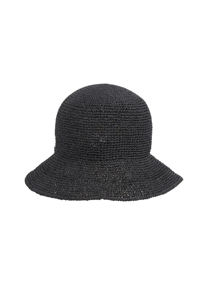 CALVIN KLEIN Wide Brim Straw Bucket Hat