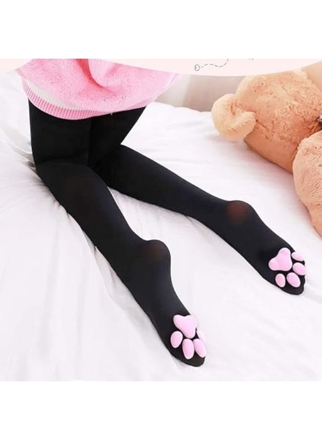 HZYH Cat Paw Pad Socks,Thigh High Socks,Pink Cute 3D Kitten Claw Stockings for Women Girls Cosplay - Image 2