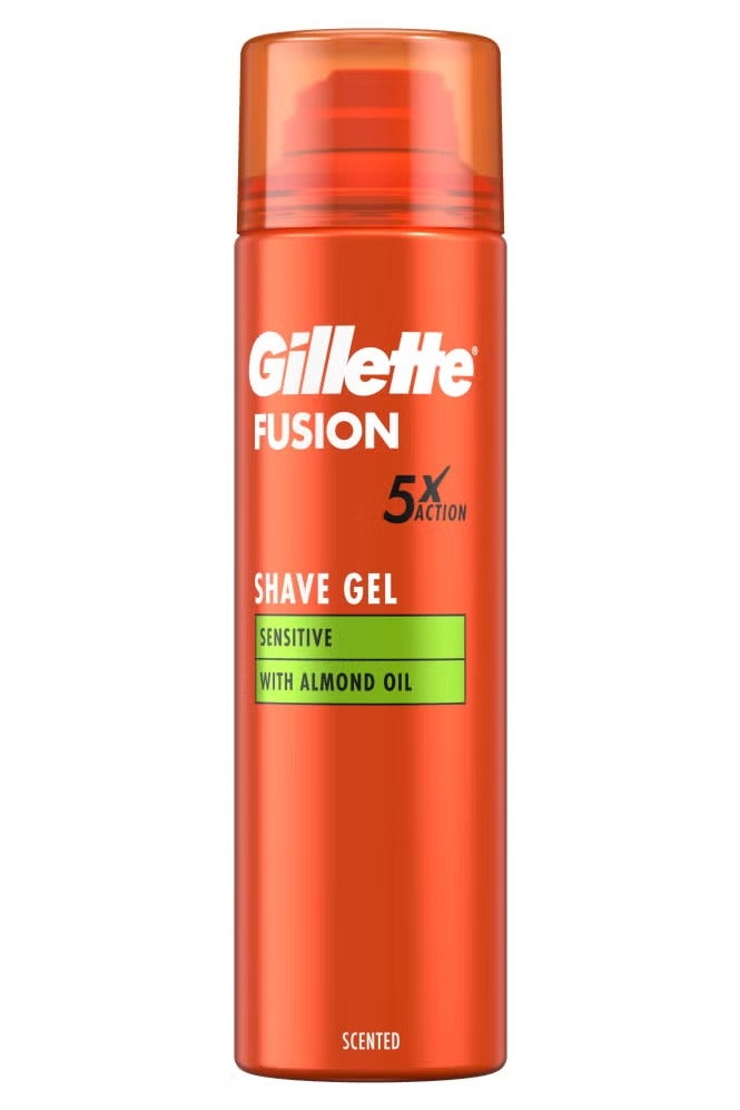 جيليت فيوجن جل الحلاقة  للبشرة الحساسة بزيت اللوز - 200 مل - Image 1