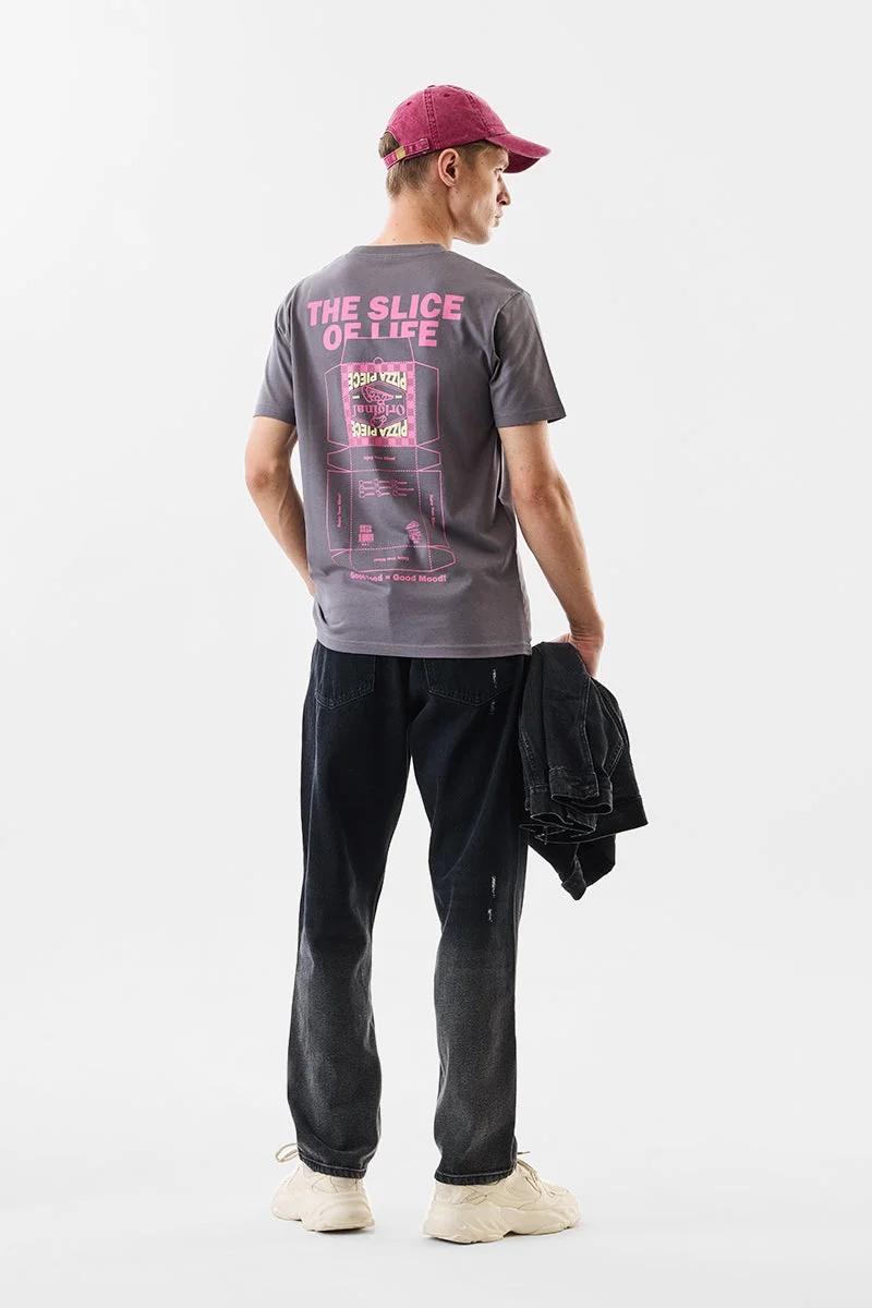 SNITCH Regular Fit 100% Cotton Slice Of Life T-Shirt