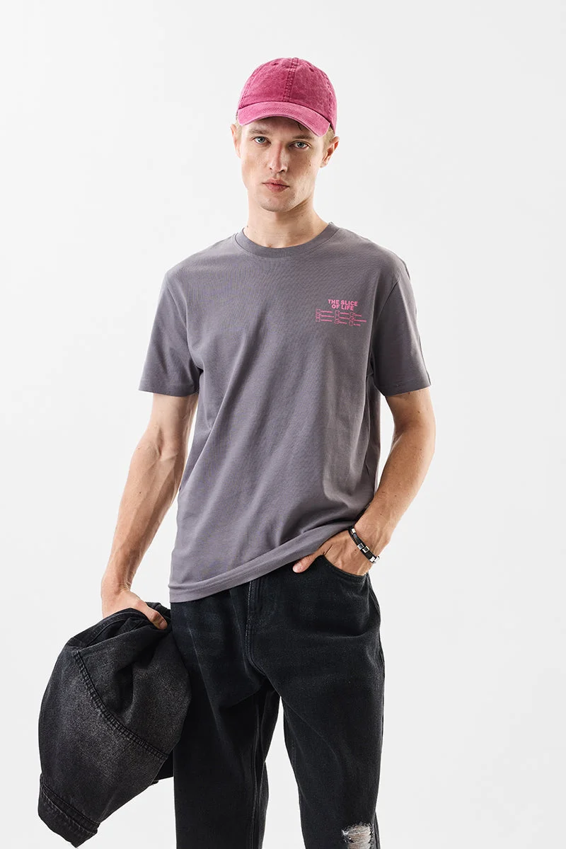 SNITCH Regular Fit 100% Cotton Slice Of Life T-Shirt