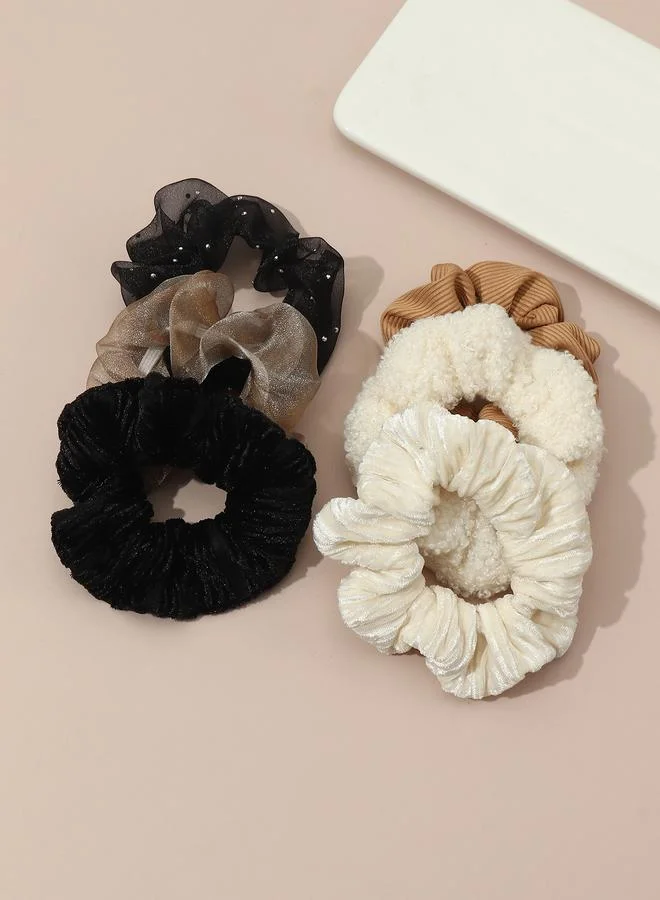 Take Two Set of 6 - Textured Hair Scrunchies