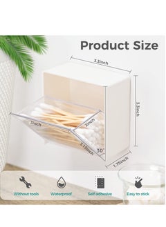 Excefore Wall Storage, 4 Pack Wall Mounted Holder Canisters Bathroom Wall Organizer, Dustproof Traceless Storage Box for Vanity, Refrigerator, Wall  - Image 5