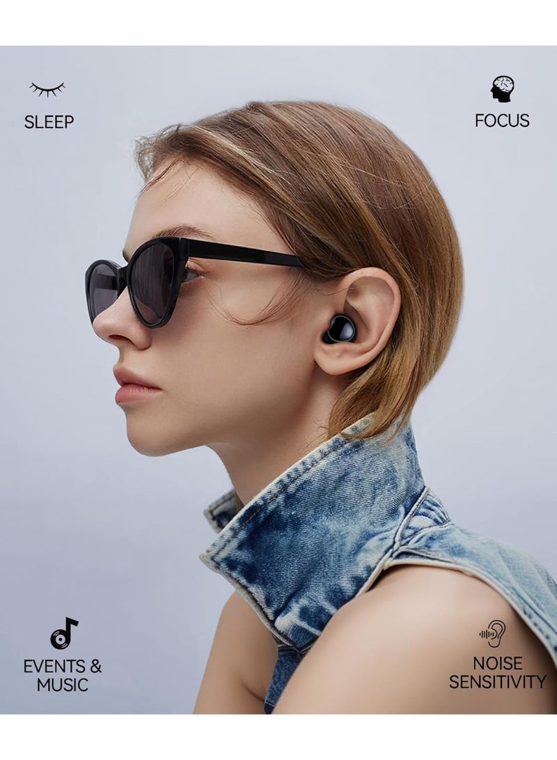 general Ear Plugs for Sleeping 45dB Noise Cancelling Ear Plugs for Noise Reduction & Snoring, Concerts, Earplugs for Sleep, Sider Sleepers Airplane, Silicone Earplugs Reusable Concert Ear Plug +8Tip Oil Black - Image 4