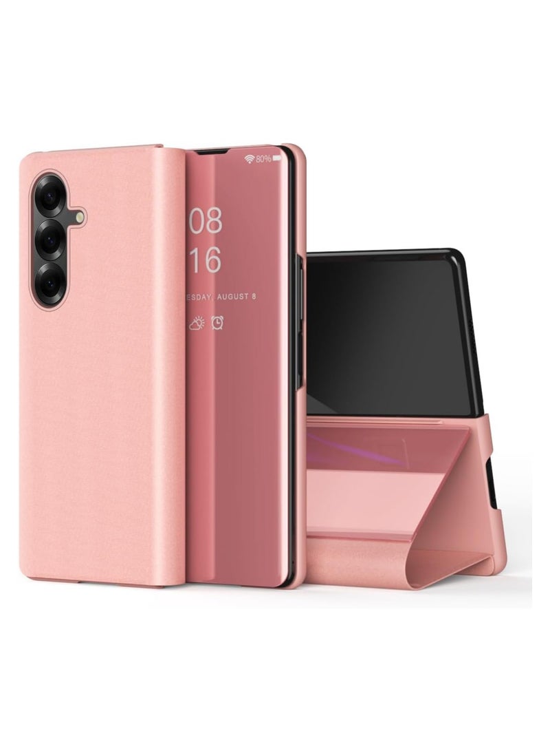 عام غلاف فاخر مذهّب لجهاز Samsung Galaxy Z Fold 7 5G - مع نافذة عرض واضحة وحامل قلاب، حماية كاملة للجسم مقاومة للصدمات - Image 1