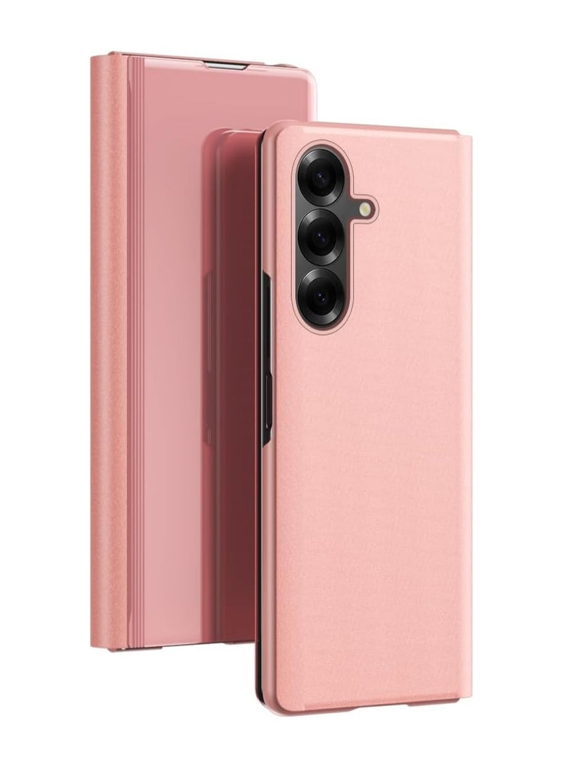 عام غلاف فاخر مذهّب لجهاز Samsung Galaxy Z Fold 7 5G - مع نافذة عرض واضحة وحامل قلاب، حماية كاملة للجسم مقاومة للصدمات - Image 3