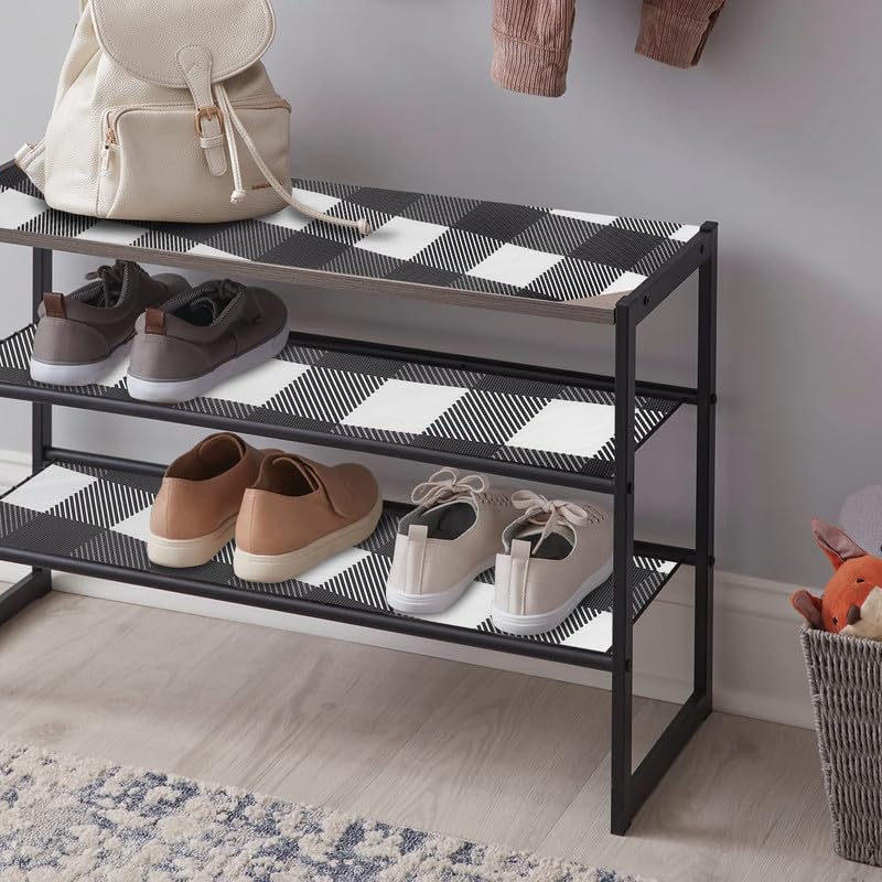 STYEVA Printed Anti-Slip Shelf Liner Mat Sheet for Drawers, Shelves, Tables, Cupboards, Fridge, Kitchen, Home, and Office - 45 CM X 5 M (White Check) - Image 5