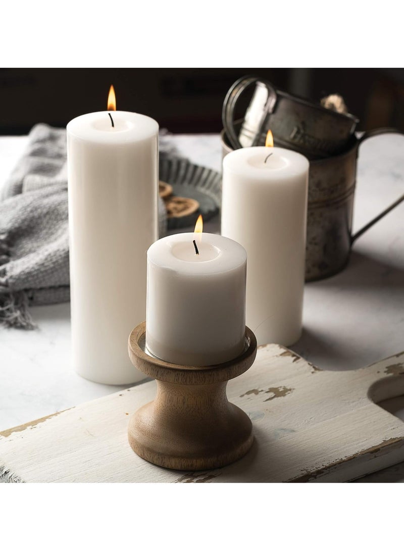 Lukadah Lukadah Premium Quality Unscented Pillar Candles 2 x 2 Inch, Long Burning Hours, Decorative Block Candles, SPA Candles, Dinner Candles - Dripless Clean Burning Executive Dinner Candle | Set of 4 - Image 5