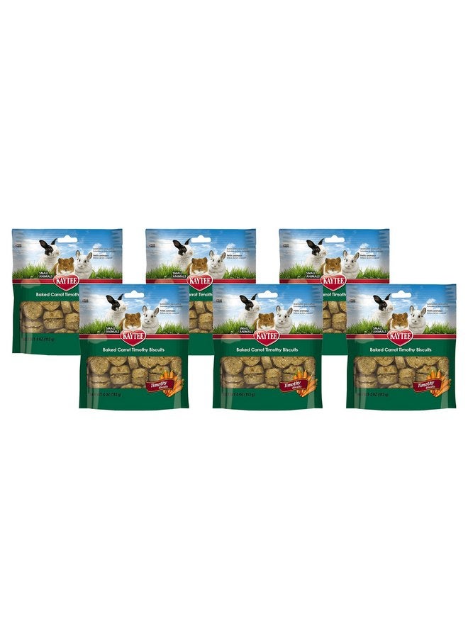كايتي حلوى الجزر المخبوزة من Kaytee Timothy Hay للحيوانات الصغيرة، 4 أونصة (عبوة من 6 قطع)