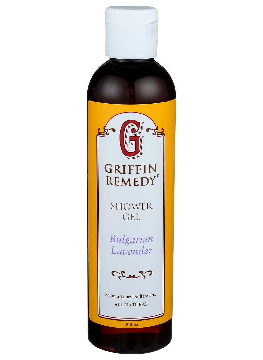 GRIFFIN REMEDY - Griffin Remedy Shower Gel  AllNatural Calming Lavender Essential Oils and Organic MSM Aromatherapy Paraben Free Sulfate Free 8 fl oz 1 count - Image 1