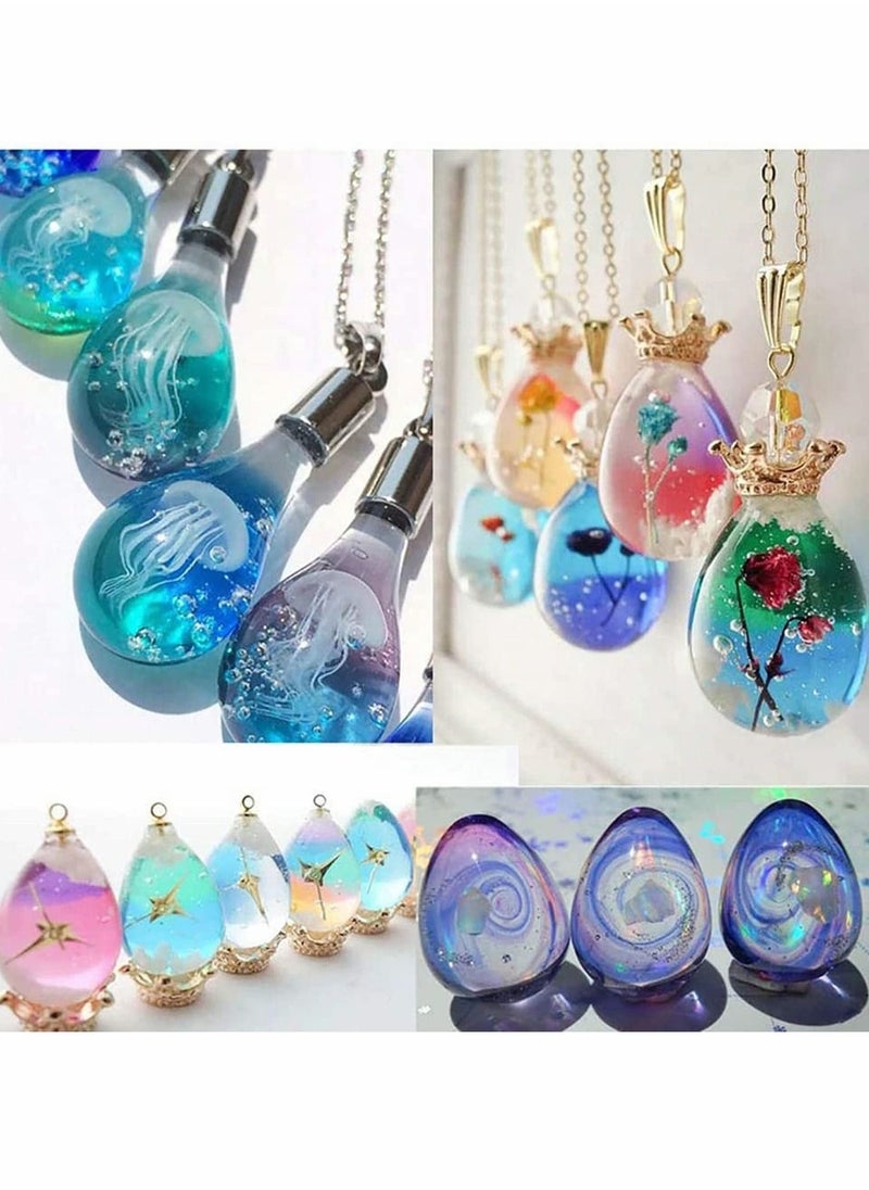 KASTWAVE - Eggs Ball Silicone Resin Molds, Epoxy Resin Ball Spheroid Necklace Stone Mold, for Jewelry Keychain UV Resin Crafts - Image 1