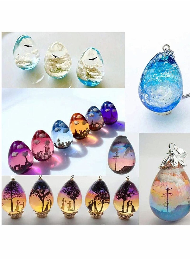 KASTWAVE - Eggs Ball Silicone Resin Molds, Epoxy Resin Ball Spheroid Necklace Stone Mold, for Jewelry Keychain UV Resin Crafts - Image 1