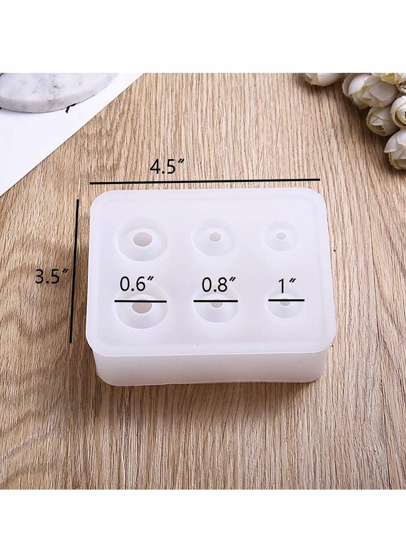 KASTWAVE - Eggs Ball Silicone Resin Molds, Epoxy Resin Ball Spheroid Necklace Stone Mold, for Jewelry Keychain UV Resin Crafts - Image 1