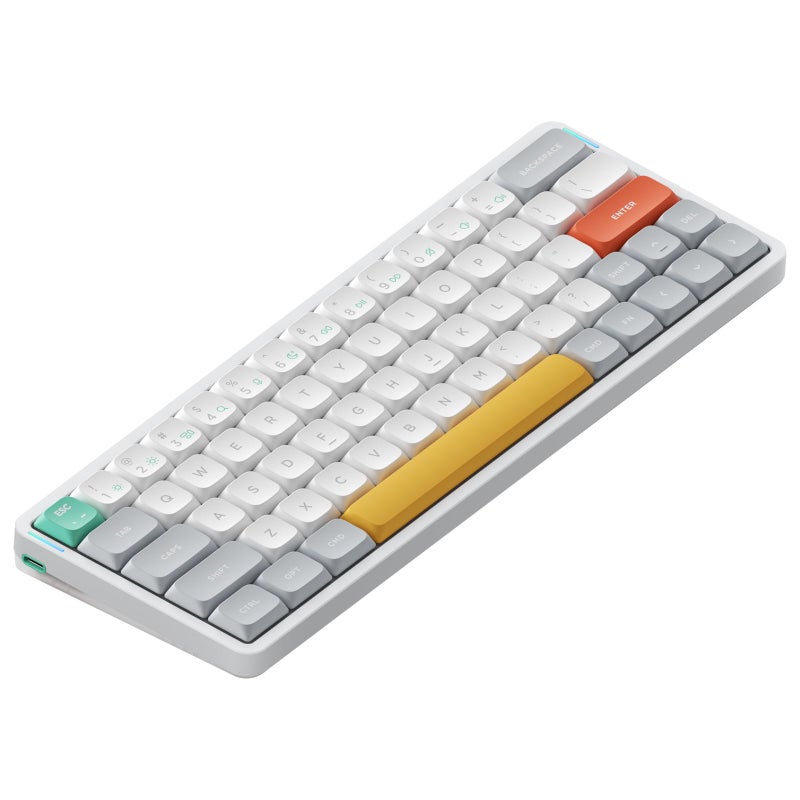 nuphy Air60 V2 Portable Wireless Keyboard 60 Low Profile Mechanical Keyboard Support QMKVIA Compatible with Windowsmac OSLinux Supports Bluetooth 5124GHzWired USBC WhiteGateron Red Switch - Image 2