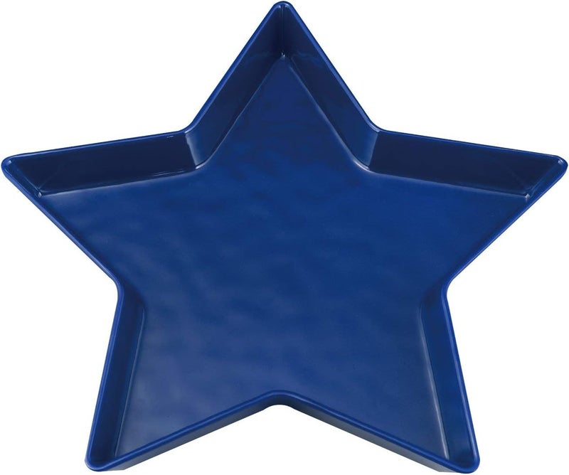 UPware Patriotic Star Shaped Dinner Plate Melamine Serving Plate for 4th of July Independence Day Decoration Blue 1125 Inch - Image 1
