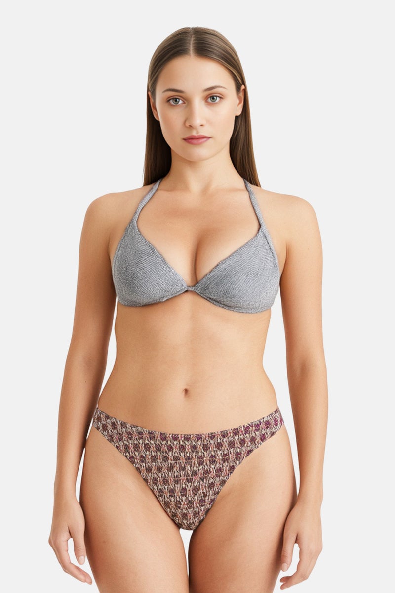 Reserved Women Allover Print Pull On Bikini Bottom, Multicolor - Image 1