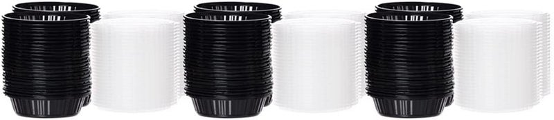 Hotpack Disposable Microwaveable Round Black Base, Meal Prep Container 24 ounce with Clear Lid, 150 Pieces - Image 1