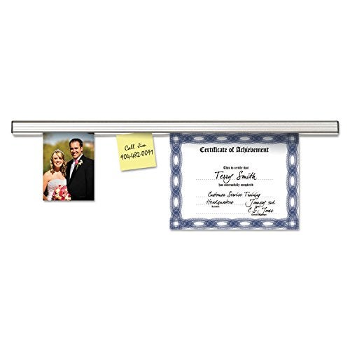 Advantus Grip-A-Strip Display Rail, 36 x 1.5, Aluminum Finish - Image 2