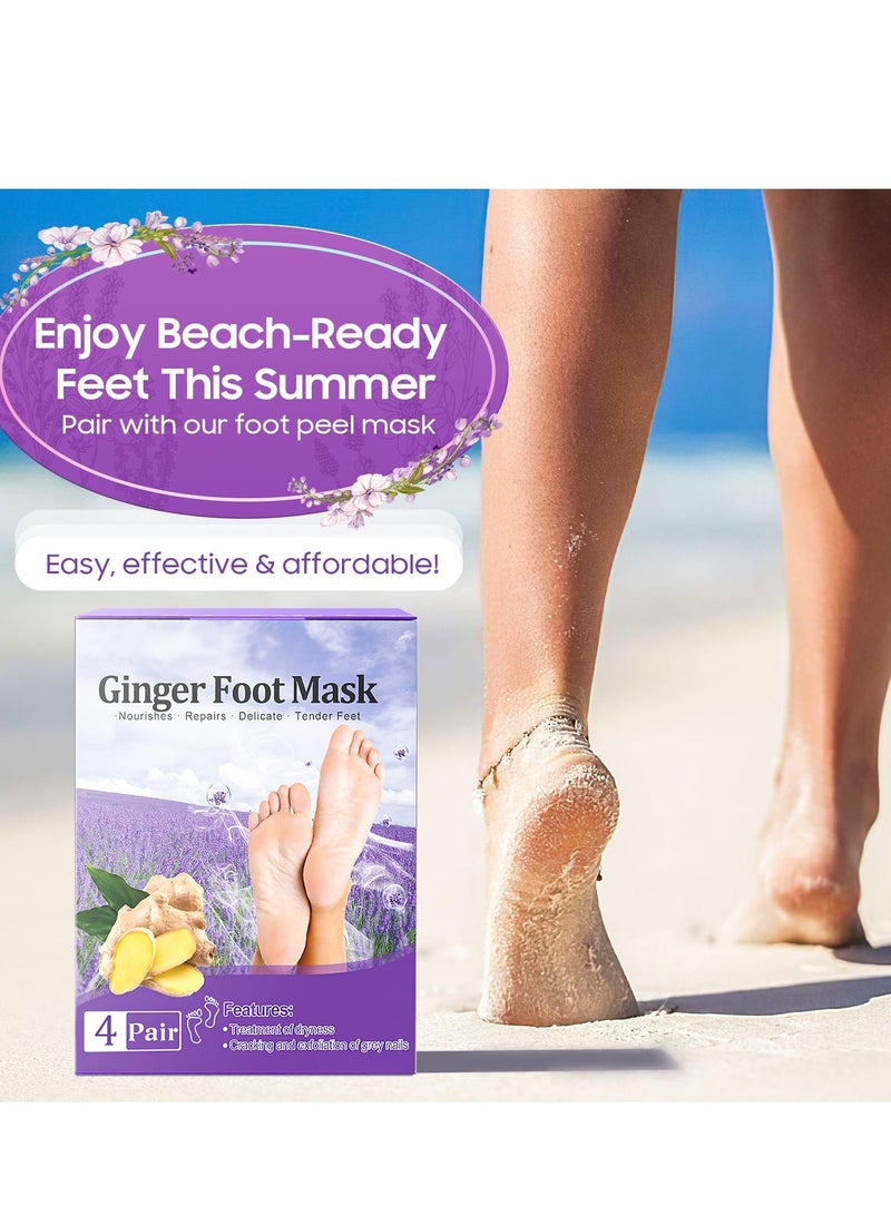 Exfoliating Foot Peel Mask Set for Healthy Feet, Natural Dead Skin Remover, Softens Calluses and Repairs Cracked Heels, Ideal for Men and Women - Image 2