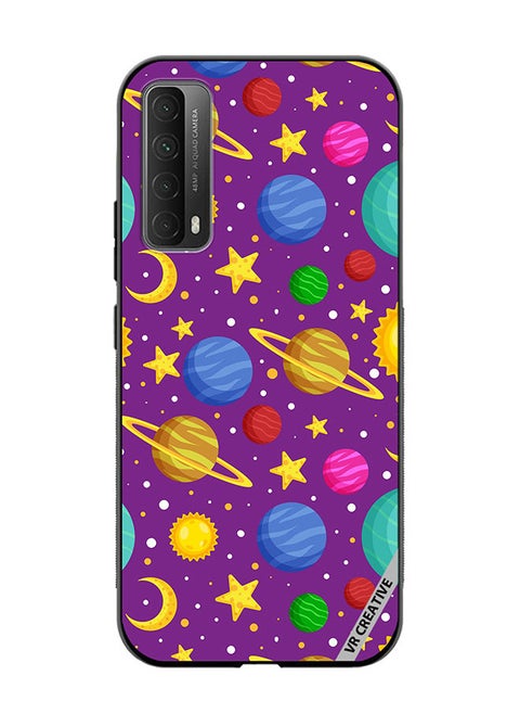 Protective Case Cover For Huawei Y7a Celestial Bodies Seamless Pattern Design Multicolour