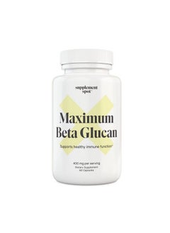 Maximum Betaglucan Supplement 60 Capsules 400Mg Per Serving Beta Glucan 1 3D Glucan Immune Support Supplement Ultra Potency Beta Glucan Immune Booster