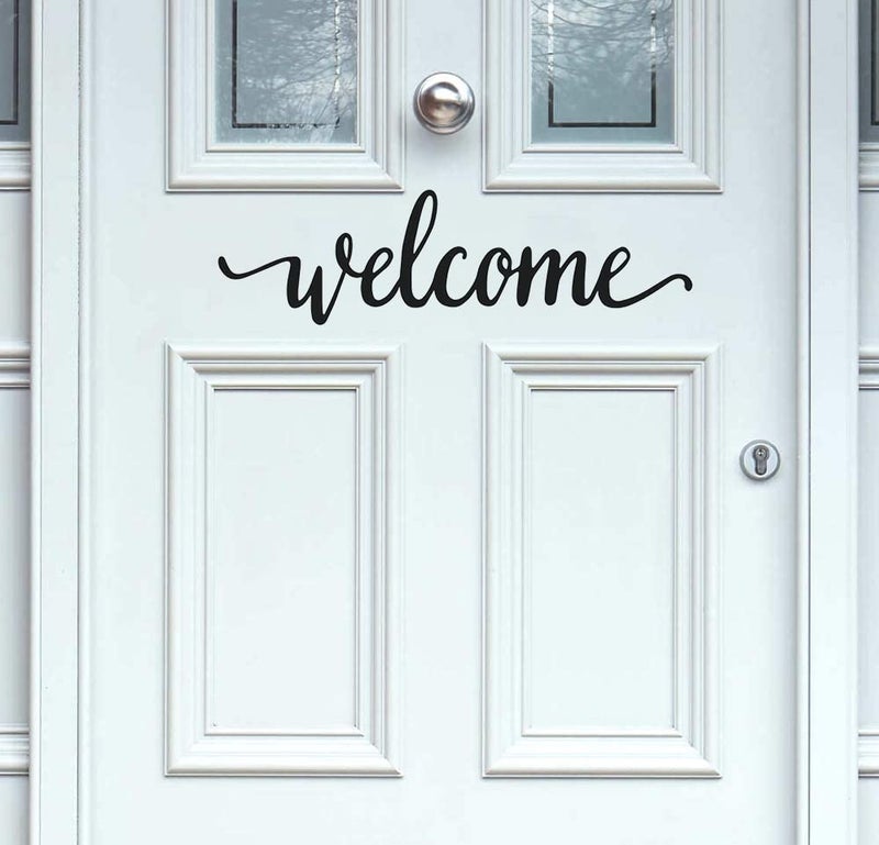 MEFOSS 2PCS Welcome Decal Stickers - Removable Vinyl Words & Letters for Home, Office & Classroom Door Decoration - Image 3