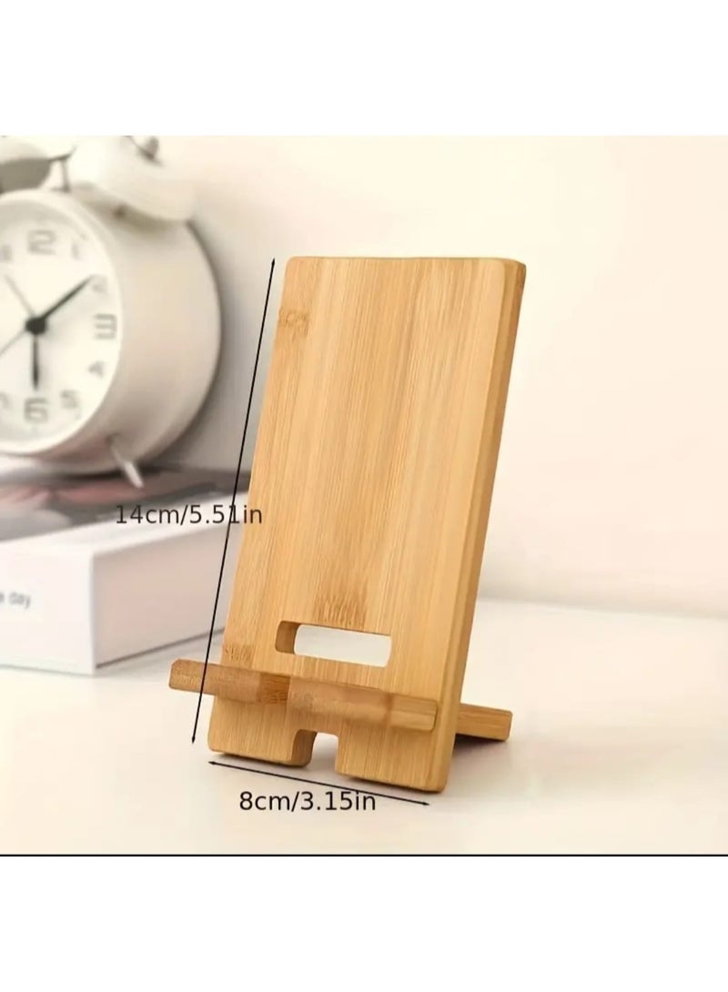 LDQ 1pc Wooden Phone Stand – Natural Style Desktop Holder, Durable & Stylish Charging Station Compatible with All Smartphones - Image 4