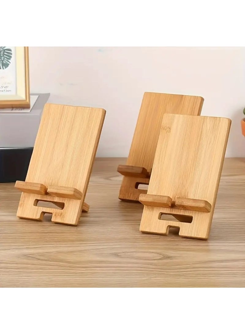 LDQ 1pc Wooden Phone Stand – Natural Style Desktop Holder, Durable & Stylish Charging Station Compatible with All Smartphones - Image 2