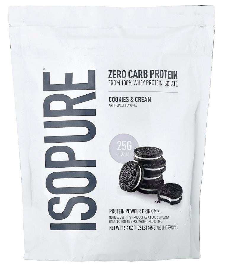 Isopure Zero Carb Protein Powder Cookies & Cream 1.02 lb (465 g)