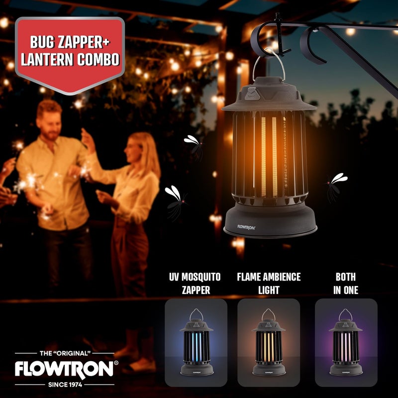 Flowtron Bug Zapper Lantern | 2-in-1 Electric Mosquito Killer & LED Camping Lantern, 2150 Sq Ft Coverage, 2000mAh Rechargeable Battery, Self-Cleaning Bug Zapper for Patio Outdoor & Indoor Use - Image 4