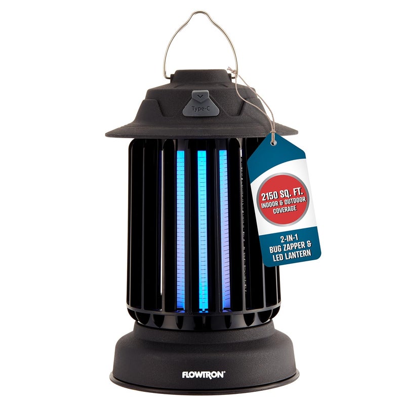 Flowtron Bug Zapper Lantern | 2-in-1 Electric Mosquito Killer & LED Camping Lantern, 2150 Sq Ft Coverage, 2000mAh Rechargeable Battery, Self-Cleaning Bug Zapper for Patio Outdoor & Indoor Use - Image 1