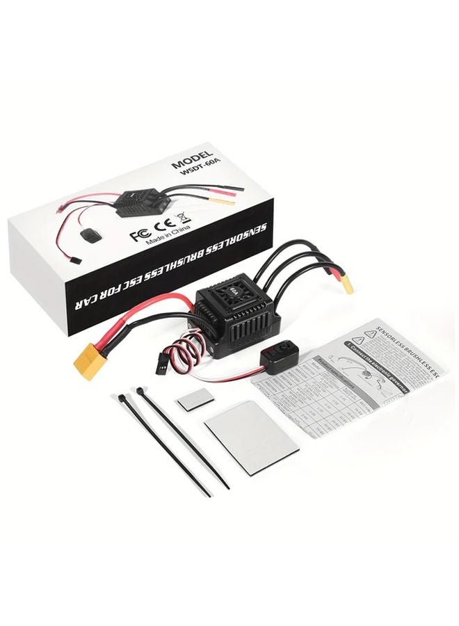 60A ESC Brushless Speed Controller 120A For 1 8 RC Car 6S Battery 36V Max Voltage Black - Image 1