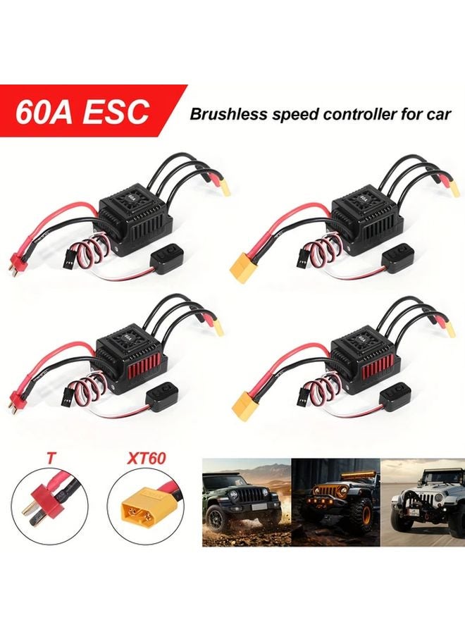 60A ESC Brushless Speed Controller 120A For 1 8 RC Car 6S Battery 36V Max Voltage Black - Image 2