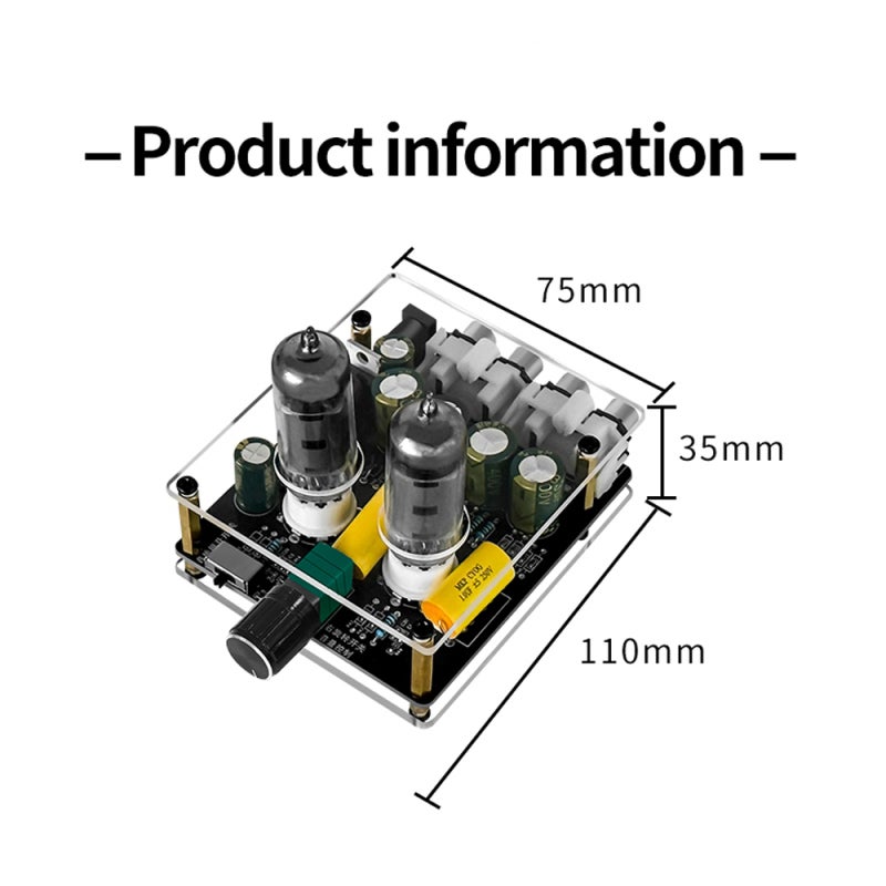 Electronic Tube Preamplifier Multifunctional Tube Amplifier Preamp Bile Buffer Auido Amp Speaker Sound Amplifier Home Theater DIY Module - Image 5