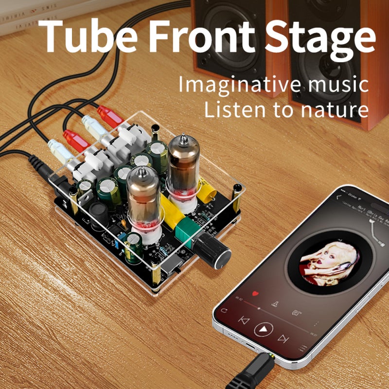 Electronic Tube Preamplifier Multifunctional Tube Amplifier Preamp Bile Buffer Auido Amp Speaker Sound Amplifier Home Theater DIY Module - Image 2