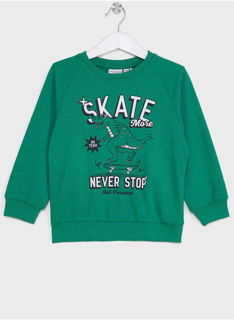 NAME IT - Kids Dinosaur Sweatshirt - Image 1