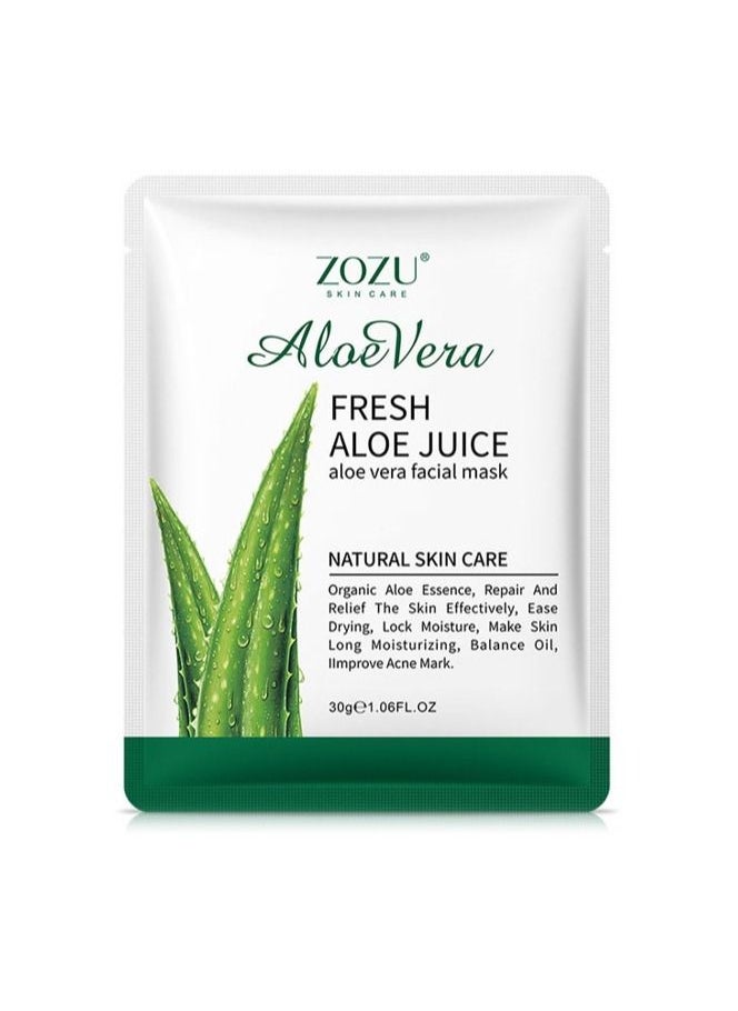 Zozu Face Mask With Natural Aloe Vera Extract 30g To Repair Skin Problems And Improve The Condition Of The Face  - Image 1