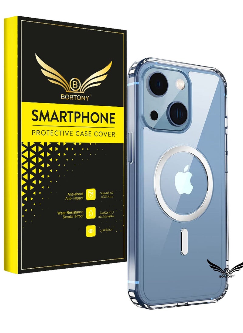 BORTONY - iPhone 14 Plus Cover Magnetic Compatible with MagSafe Crystal Clear Hard Back Protective Case for Apple iPhone 14 Plus 6.7 inch - Image 1