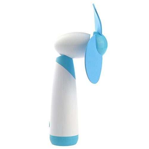 Ogrmar Mini Handheld Fan Personal Fan Battery Soft Foam Blades Powered for Home and Travel 2PC Blue (2) - Image 3