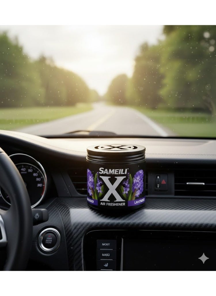 SAMEILI Lavender Air Freshener for Car and Home – Long Lasting Gel Fragrance in Black Jar – Odor Eliminator for Vehicle, Office, Bathroom and Small Spaces – Compact Scented Deodorizer Canister - Image 3