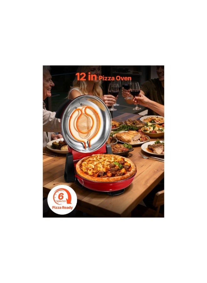 RAF Electric Roti, Tortilla & Pizza Maker – 1800W Non-Stick Bread & Flatbread Machine with Adjustable Temperature - Image 1
