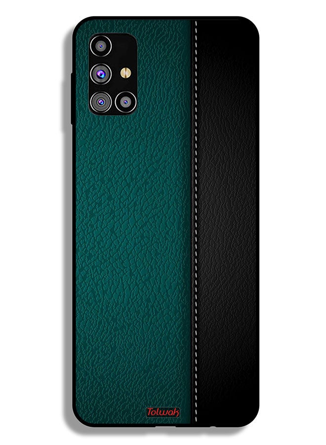 Tolwak Samsung Galaxy M31s Protective Case Cover Leather Pattern - Image 2