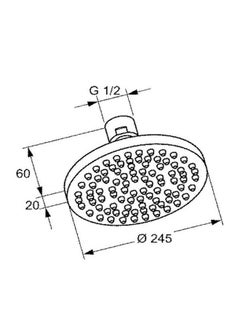 KLUDI Profile Overhead Shower Brass Rose Gold RAK12014  - Image 2