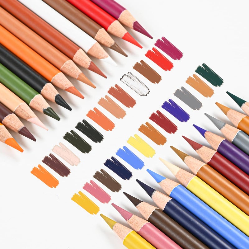 GETHPEN Charcoal Pencils for Drawing,Set of 24 Colors Pastel Colored Pencils,Skin Tone Colored Pencils,Pastel Chalk Colored Pencils for Drawing,Sketching,Coloring,Artist Pencils for Beginners & Pro Artists - Image 4