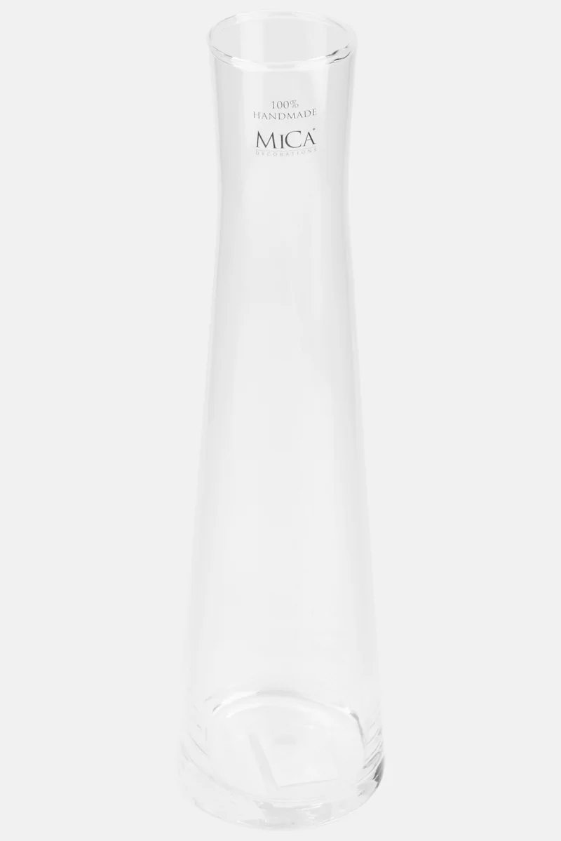Muy Mucho Decorative Glass Vase 30 cm, Transparent